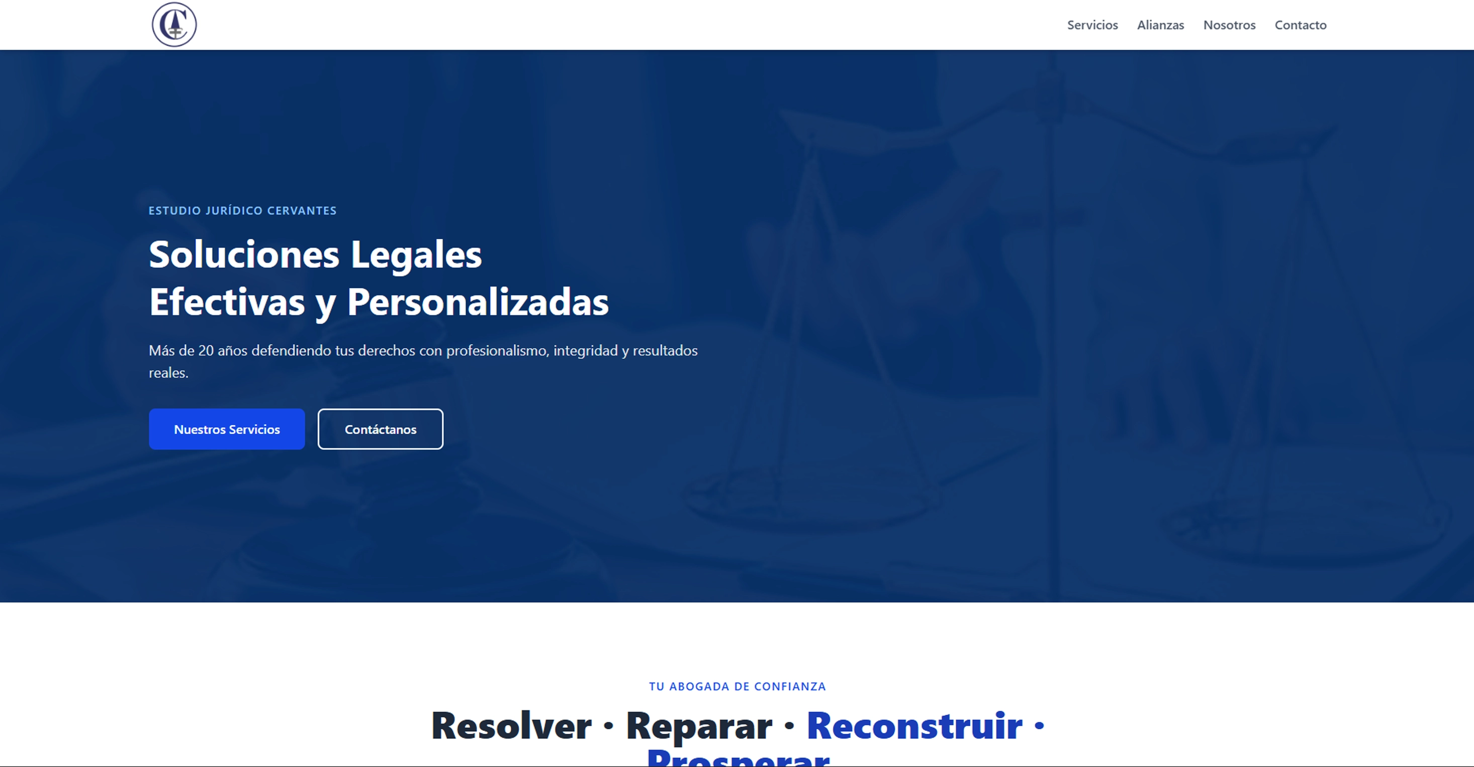 Proyecto Estudio Jurídico Cervantes — Página Web