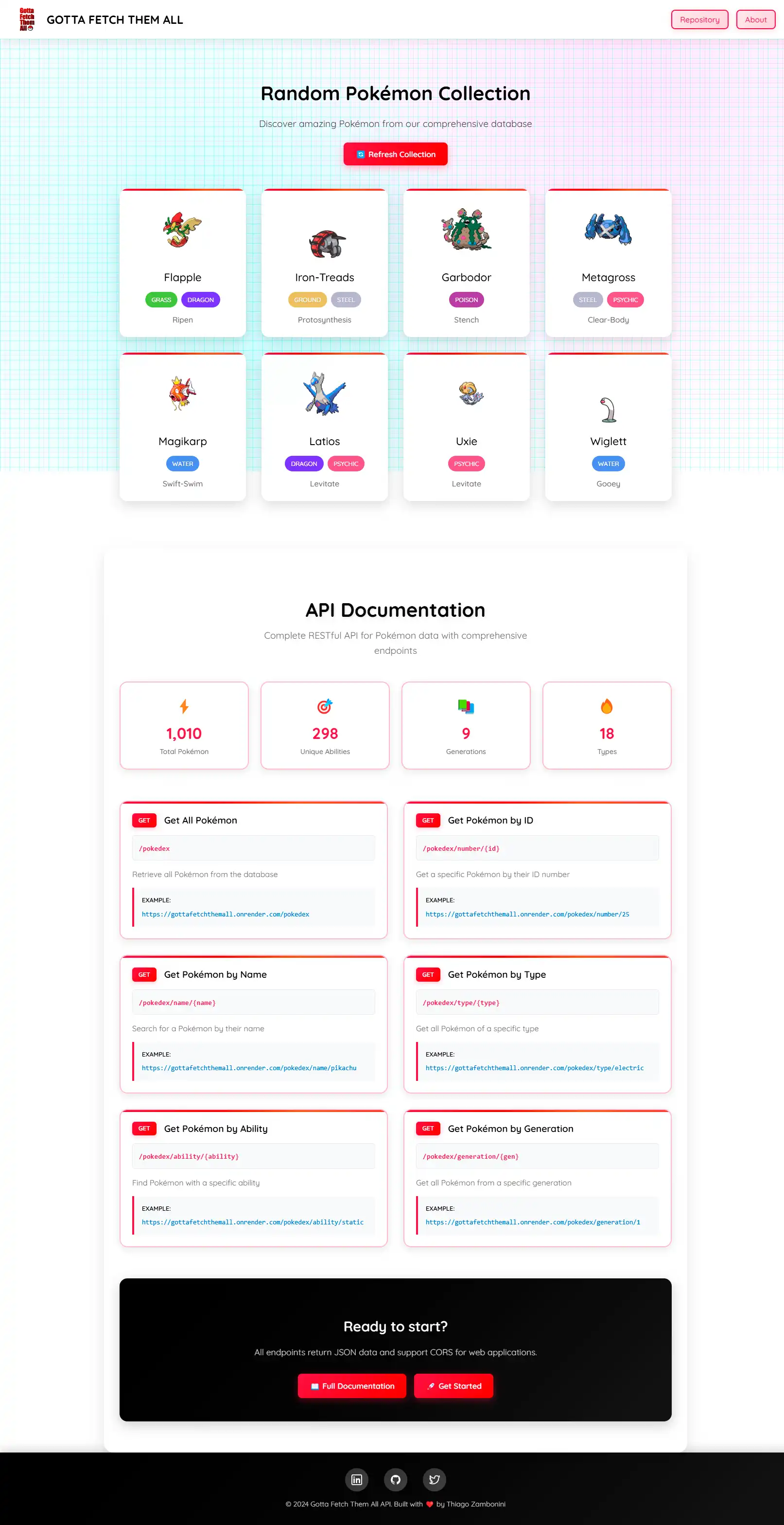 Proyecto Gotta Fetch Them All — API / Docs