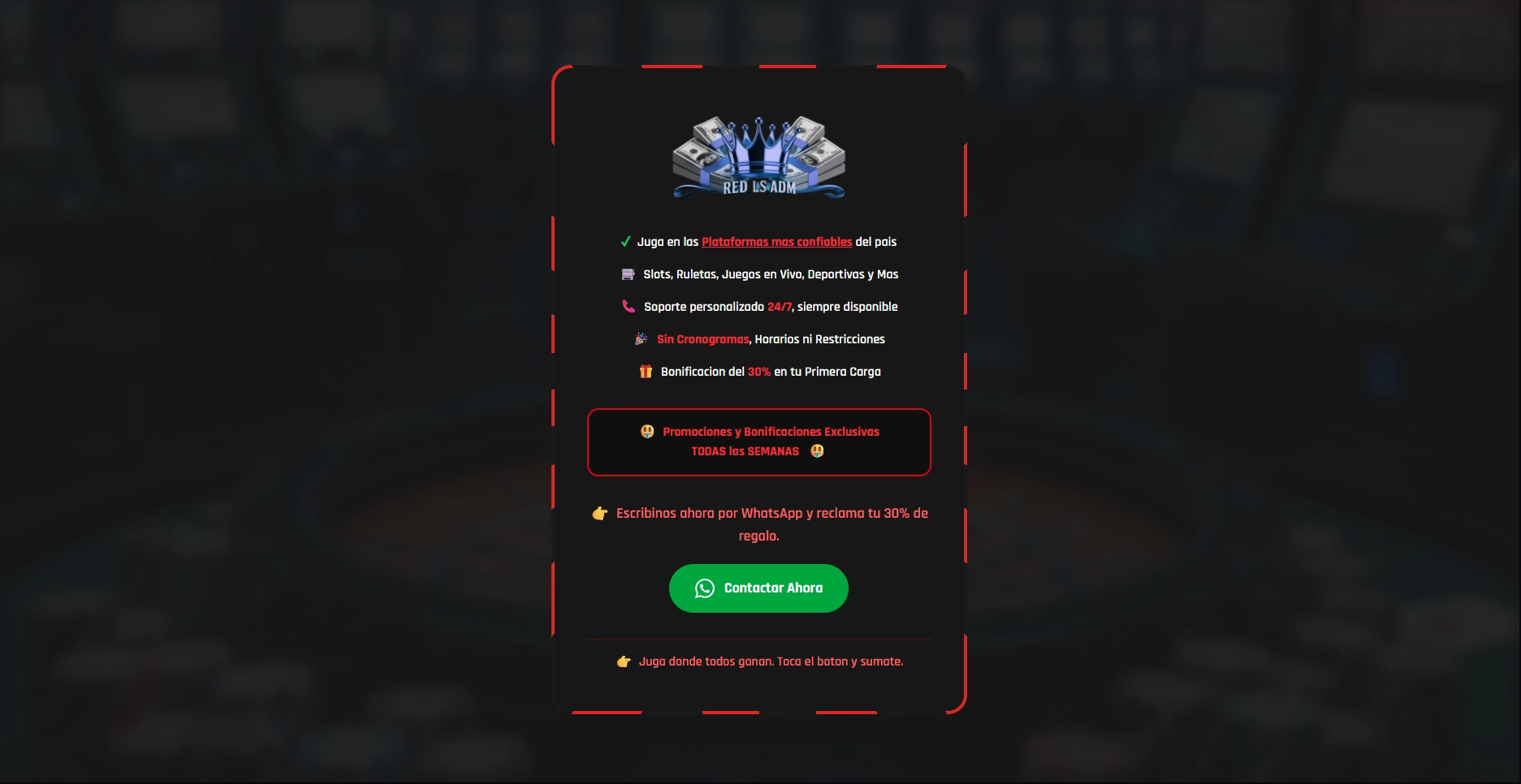 Proyecto RedLS Casino — Página Web